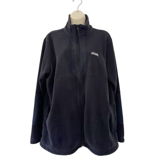 Columbia Women’s Sz XL Benton Springs Black Full-Zip Fleece Jacket - Picture 1 of 9